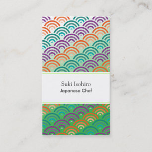 Carte De Visite Motif asiatique japonais d'armure de Nami