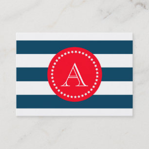Carte De Visite Motif bleu et blanc