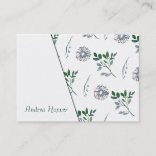 Carte De Visite Motif botanique 4 d'aquarelle multicolore