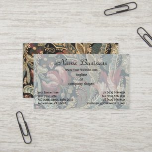 Carte De Visite Motif botanique floral vintage sombre et maussade