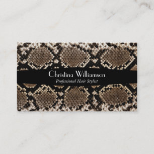 Carte De Visite motif branché Snakeskin