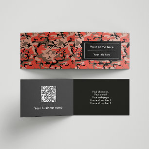 Carte De Visite Motif camouflage rouge et marron, Militaire, Armée