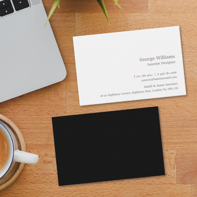 Carte De Visite Motif Carré blanc professionnel moderne (Modern Elegant Professional White Squares Pattern Business Card)