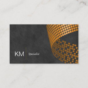 Carte De Visite Motif carré Pixel   Style d'entreprise