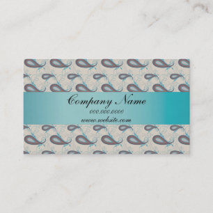 Carte De Visite Motif Champagne Paisley