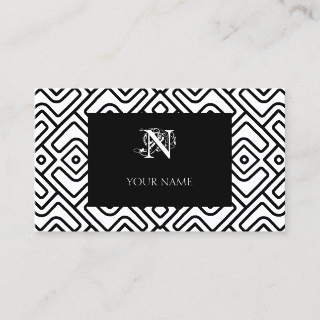 Carte De Visite Motif Chevron Maze (Devant)