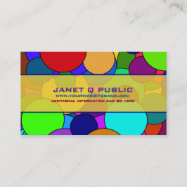 Carte De Visite Motif circulaire coloré