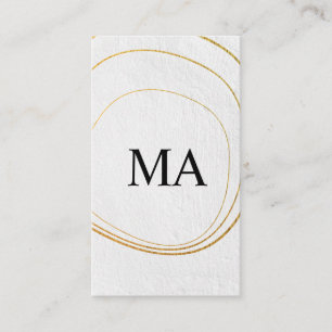 Carte De Visite Motif circulaire contemporain Texture blanche