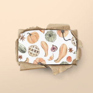Carte De Visite Motif Citrouille couleur aquarelle   Vibes d'autom
