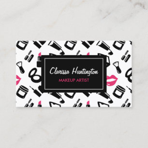 Carte De Visite Motif Cosmétique  Artiste de maquillage