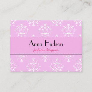 Carte De Visite Motif Damas, Damas rose, Damas français