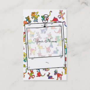 Carte De Visite Motif d'animaux Abstraits fous