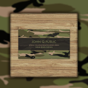 Carte De Visite Motif de camo Hunter Green