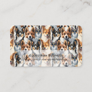 Carte De Visite Motif de chien Corgi aquarelle mignon             