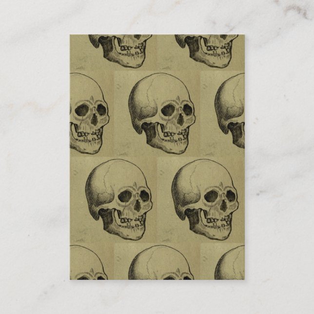Carte De Visite Motif de crâne de Halloween (Devant)