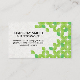 Carte De Visite Motif de feuillage coloré   Naturel