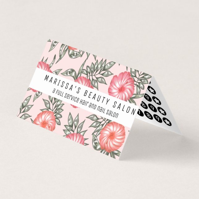 Carte De Visite Motif de fleur hawaïen de ketmie rose (Devant)