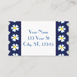 Carte De Visite Motif de fleurs blanches Thunder_Cove