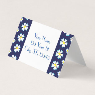 Carte De Visite Motif de fleurs blanches Thunder_Cove
