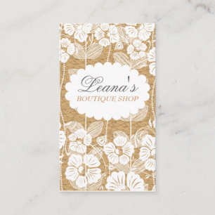 Carte De Visite Motif de fleurs   Chalk Doodle