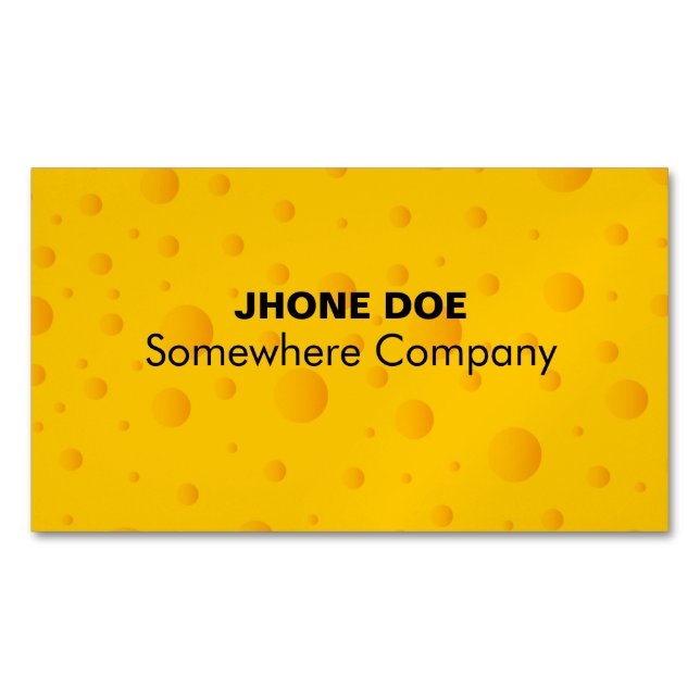 Carte de visite Motif de fromage suisse Cheezy Tex (devant)