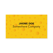 Carte de visite Motif de fromage suisse Cheezy Tex