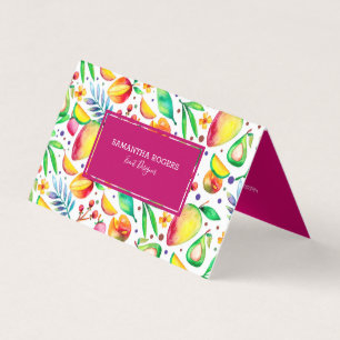 Carte De Visite Motif de fruits d'été coloré