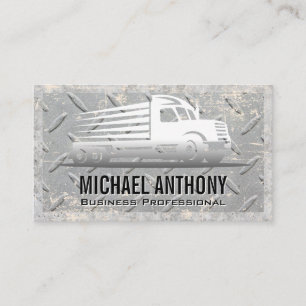 Carte De Visite Motif de grille métallique   Grunge   Camion semi