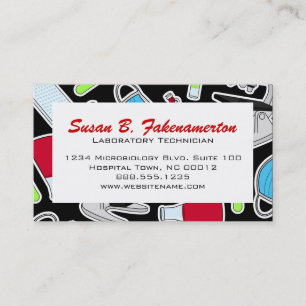 Carte de visite Motif de laboratoire de Cute