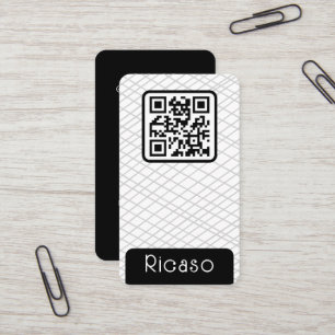 Carte De Visite Motif de ligne de code QR personnalisé