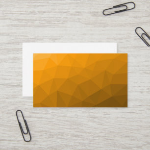 Carte De Visite Motif de maillage géométrique dégradé orange