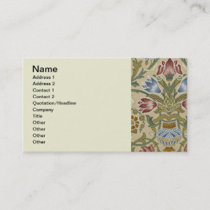 Carte De Visite Motif de papier peint floral brocart de William Mo