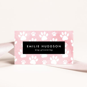 Carte De Visite Motif De Pâtes, Groomer De Chiens, Marcheur De Chi