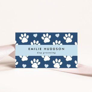 Carte De Visite Motif De Pâtes, Groomer De Chiens, Marcheur De Chi