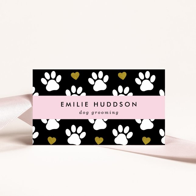 Carte De Visite Motif De Pâtes, Groomer De Chiens, Marcheur De Chi (Créateur téléchargé)