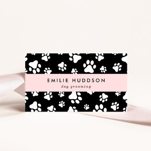 Carte De Visite Motif De Pâtes, Groomer De Chiens, Marcheur De Chi