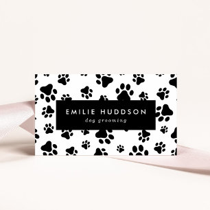 Carte De Visite Motif De Pâtes, Groomer De Chiens, Marcheur De Chi