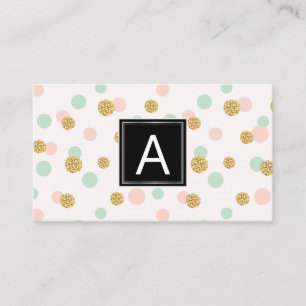 Carte De Visite Motif de point Polka parties scintillant