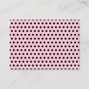 Carte De Visite Motif de point rose et noir de polka. Tacheté