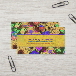Carte De Visite Motif de tissage floral