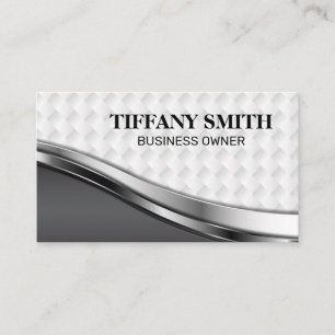 Carte De Visite Motif de tissage métallique   Metal Wave Motif