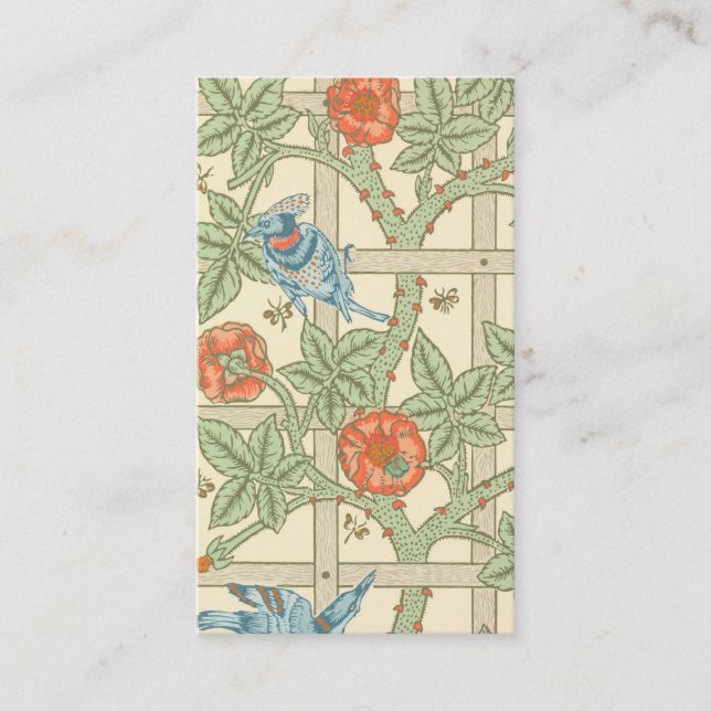 Carte De Visite Motif de treillis de William Morris (Devant)