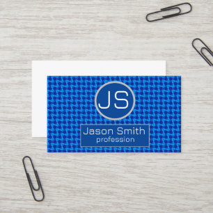 Carte De Visite Motif de vague bleu abstrait