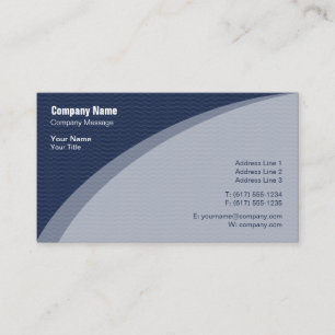 Carte De Visite Motif de vagues bleu élégant