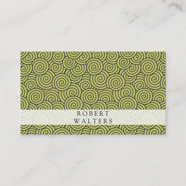 Carte De Visite Motif de volutes (Devant)