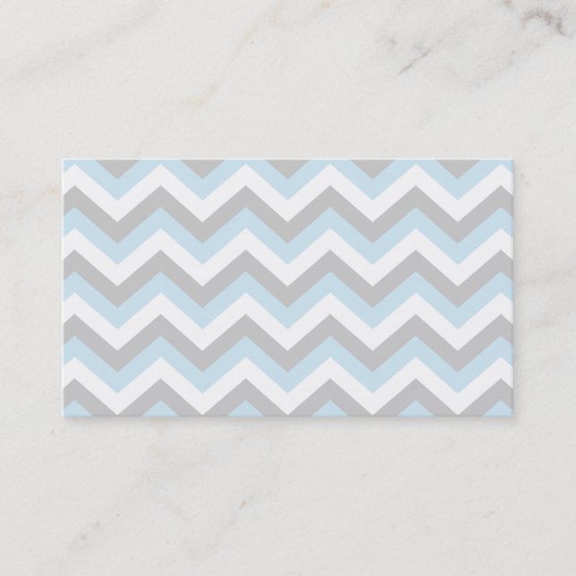 Carte De Visite Motif de zigzag chic de Chevron de turquoise (Devant)