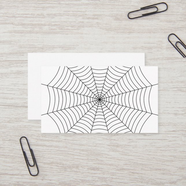 Carte De Visite Motif d'Halloween noir et blanc (Devant/Arrière en situation)