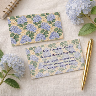 Carte De Visite Motif d'hortensia Art Nouveau avec libellules