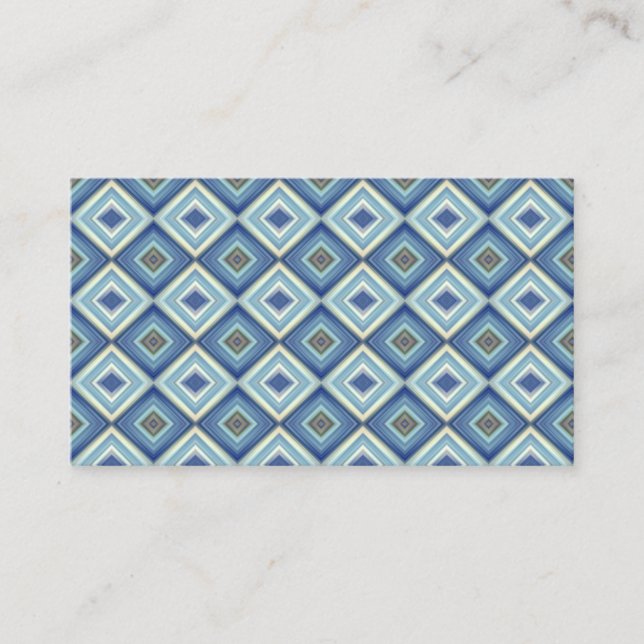 Carte De Visite Motif Diamant bleu (Devant)
