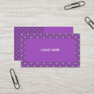 Carte De Visite Motif diamant géométrique vibrant sans couture